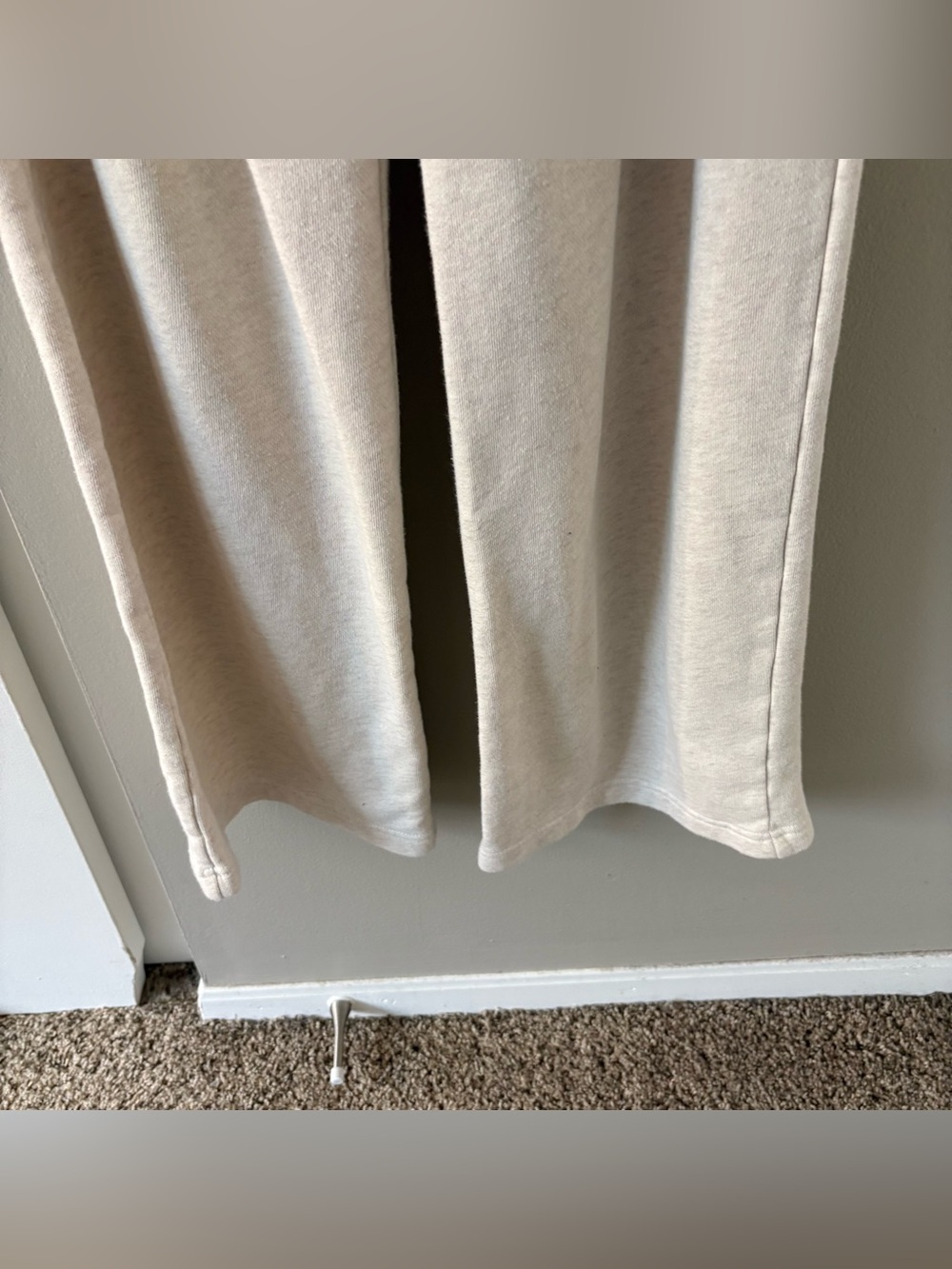 Aerie Street Trouser Wide Leg Fleece Sweatpants in Beige Sz Women’s XS Regular - Picture 3 of 5